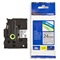 P-TOUCH TZE TAPE - 24 mm - Zwart / Zilver MAT