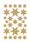 ETIKETTEN DECOR - Ster 6 aren irisfolie goud